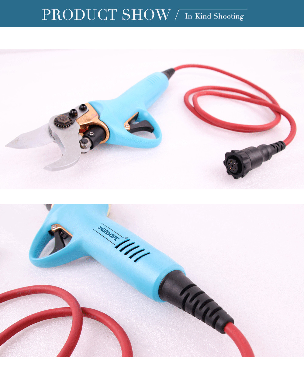 Swansoft 800g 3.0CM Electric Bypass Pruner Fruit Orchard Pruning Shear 36V 4AH