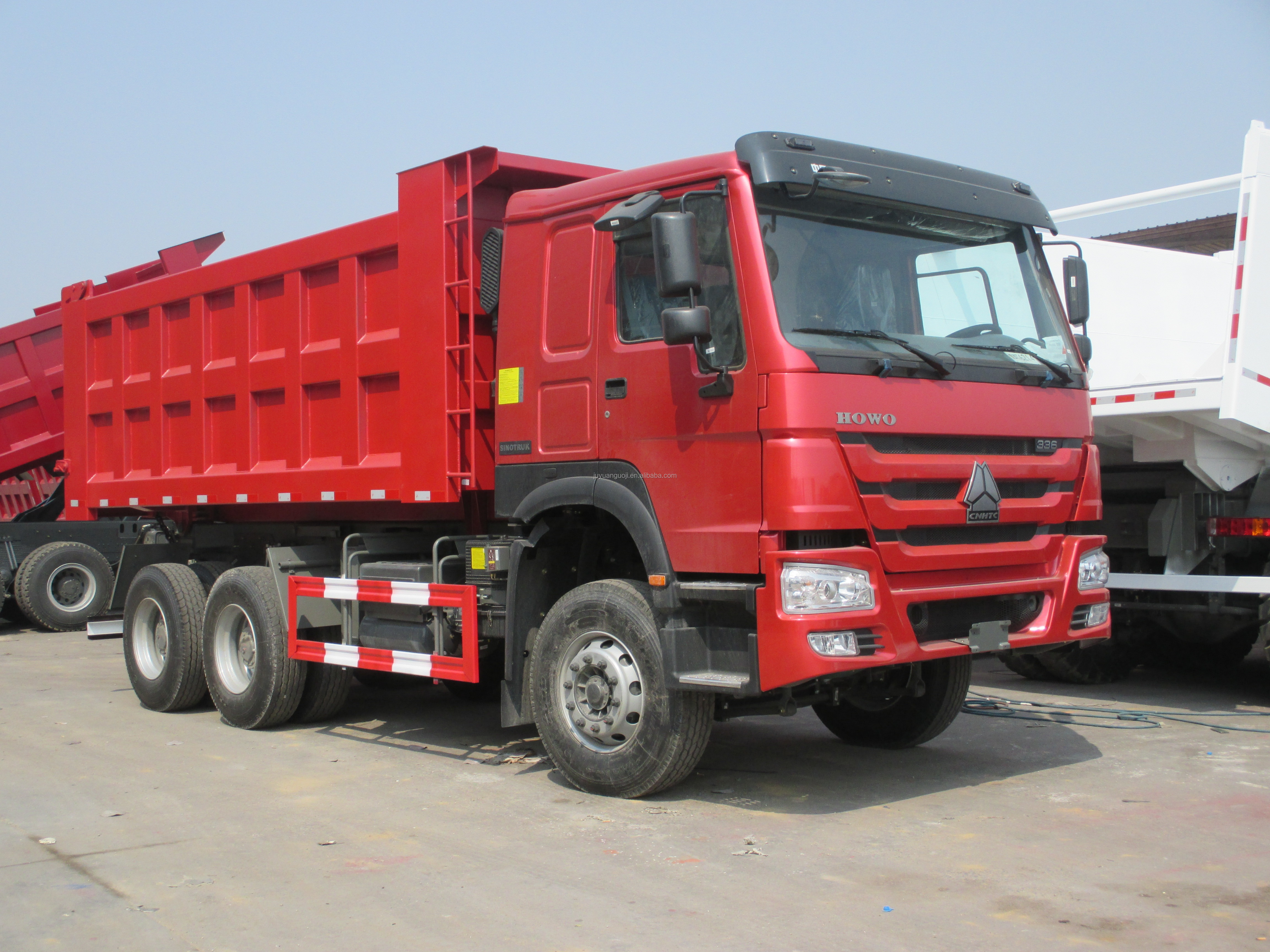 HW76 Cab WEICHAI Engine 371 Hydraulic Cylinder Dump Truck and 40 Ton Sand Tipper Trucks