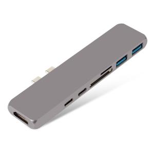 7 in 1 Thunderbolt 3 Type C USB C USB 3.1 Hub Docking to 4K +USB3.0*2+Type C*2