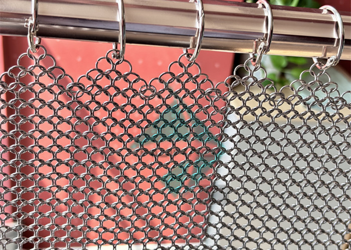 1.2x10mm Stainless Steel Metal Ring Mesh Drapery For Decoration