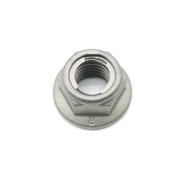 ISO7044 Class 10 Car Nut Bolt Plain Finish Prevailing Torque Metal Hex Flange