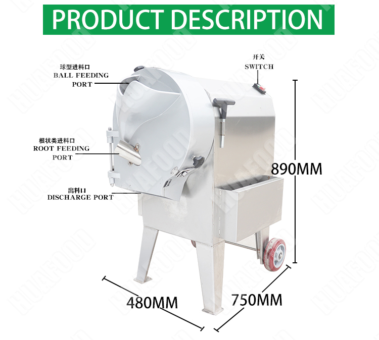 Cassava Multipurpose Vegetable Cutting Machine Foshan