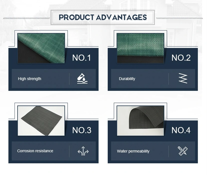Certified Woven Fabric Stabilization PP Woven Geotextile for Soil Reinforcement