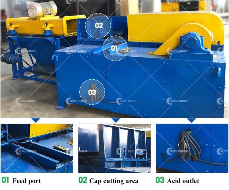 Design Scrap Lead Acid Batteries Recycling Machine Production Line Easy Operation