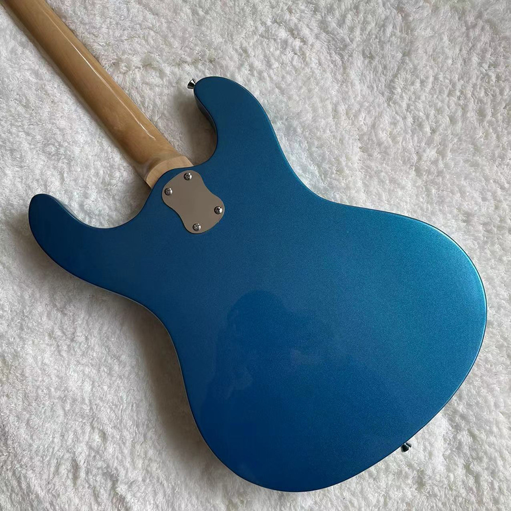 Custom 1966 Ventures Mosrite Zero Fret JRM Johnny Ramone Electric Guitar Tremolo Tailpiece in Blue Color