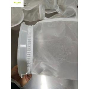 China 25 Micron Customized Nylon Water Filtration Bag With Plastic Ring on sale