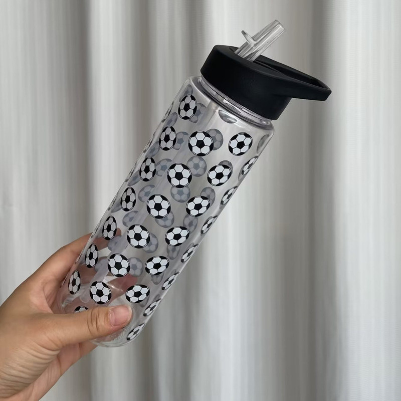 Renewable RAS Handle-equipped Single-layer Straight-topped Water Bottle 700ml Plastic Sports Water Bottle GRS Certified