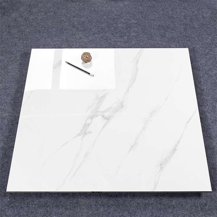 Full Glazed Polished Large Slab Porcelain Floor Tiles Marble Grain