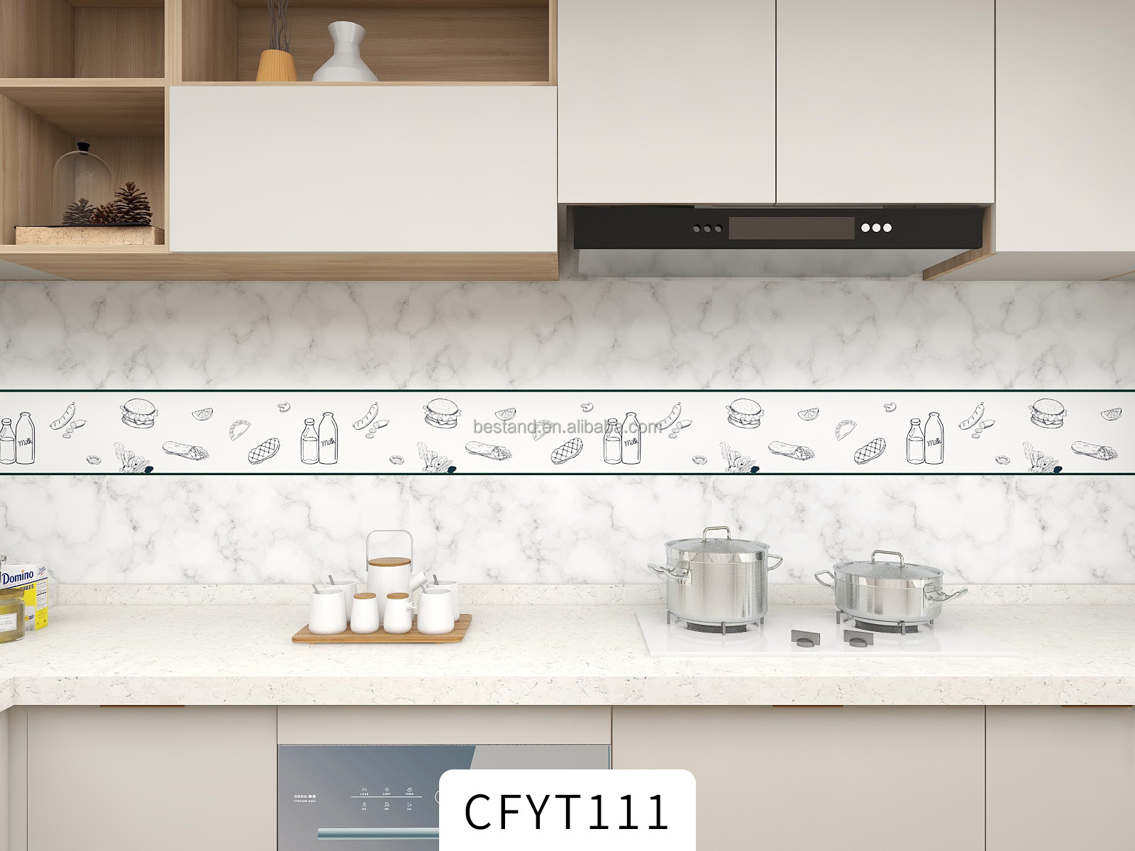 Self Adhesive Removable Decorative Tile Stickers for Wall Peel and Stick Moroccan Tiles Backsplash Waterproof Kitchen