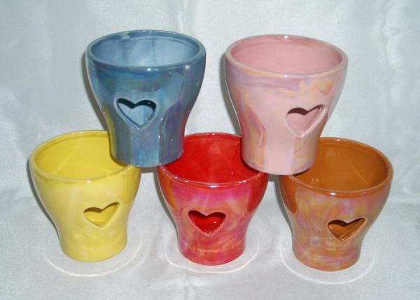 Decorative Ceramic Flower Pots Wall Mounted / Hanging / Free Standing Handmade
