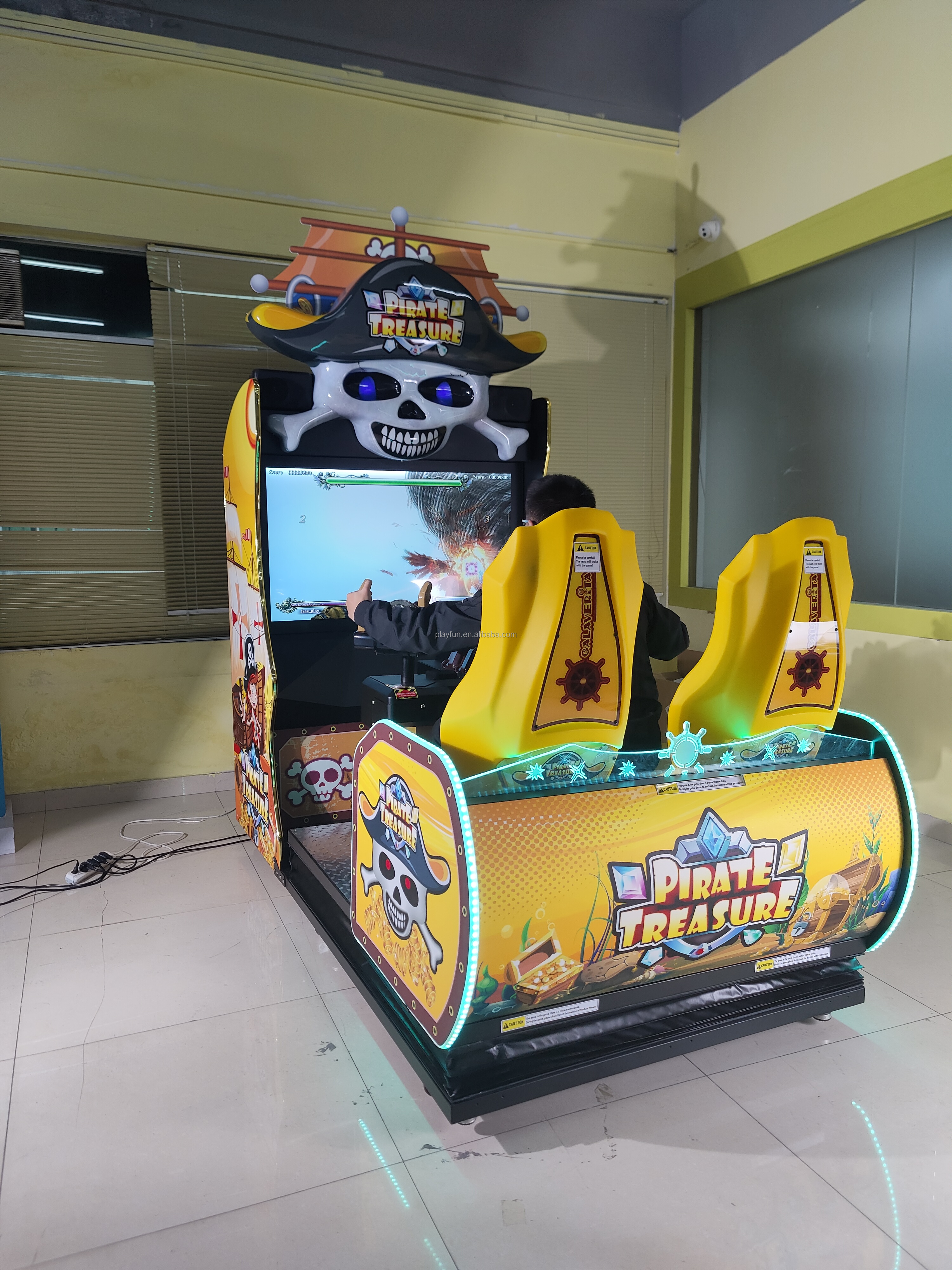 Indoor Commercial Amusement Park Sport 2 Players pirate ship Big Lcd Video Arcade Simulated Shooting Games Machine