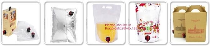 2L 3L 5L plastic valve wine bag in box water dispenser laminated aluminum bib bag in box wine dispenser bag bagease pack