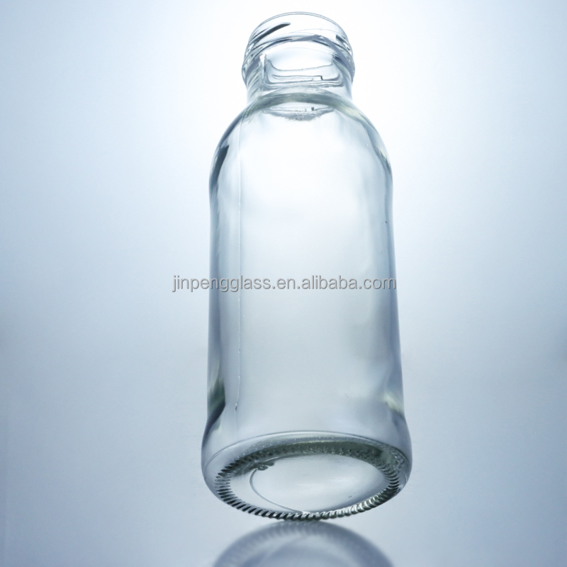 Metal Screw Cap 150ml 250ml 350ml 500ml Clear Glass Bottle for Cold Pressed Juice