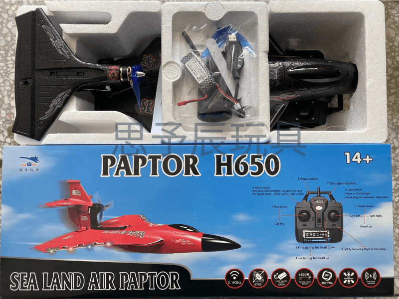 Lightweight Long Range Epp Foam Fixed Wing H650 2.4g Proportional Remote Control Rc Jet Fighter Brushless Fly Toy Outdoor