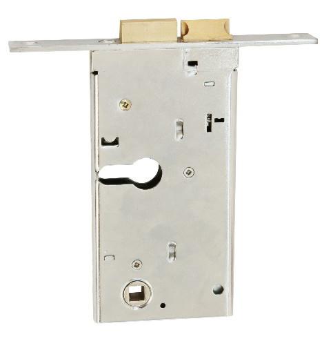 Aluminum Door Lock Solid SN Finish Surface Mounted Mortise Door Lock For Wooden