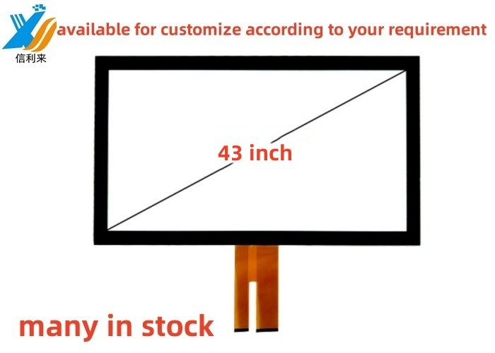 43 Inch 10 Point Capacitive Touch Screen Display USB Interface G+G Structure