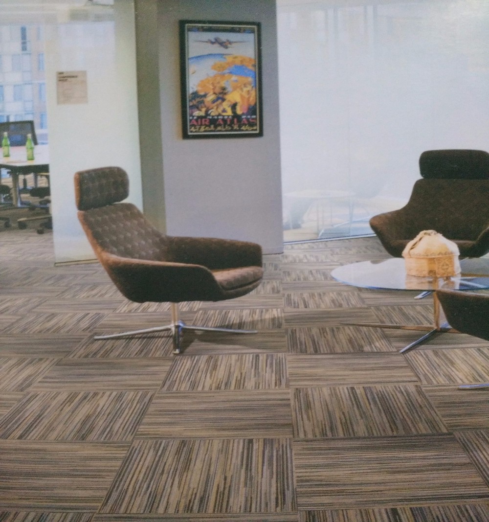 Chine made multi level loop striped Nylon carpet tile