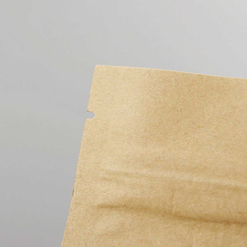 Coffee Snack Nuts Kraft Paper Zip Lock Packaging Bags Resealable Foil Inside Oilproof