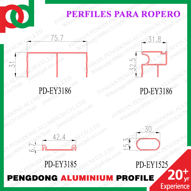 Serie 3825 T5 Sliding Window Economic Aluminum Profiles