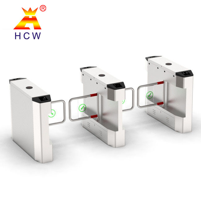 Swiping Card Speed Gate Turnstile Two Way Face Recognition Small Swing Turnstile Gate