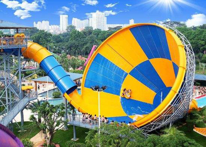 Outdoor Water Park Water Slide, Tornado Water Slide Construction