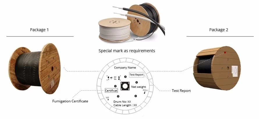Customized Outdoor FTTH Drop Cable G657A1 G657A2 Type Black Color
