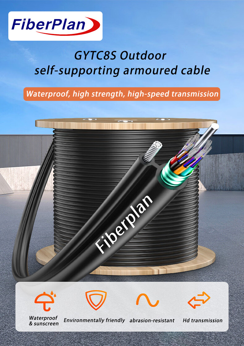 Figure 8 Self Supporting Aerial Fiber Optic Outdoor Cable GYTC8S