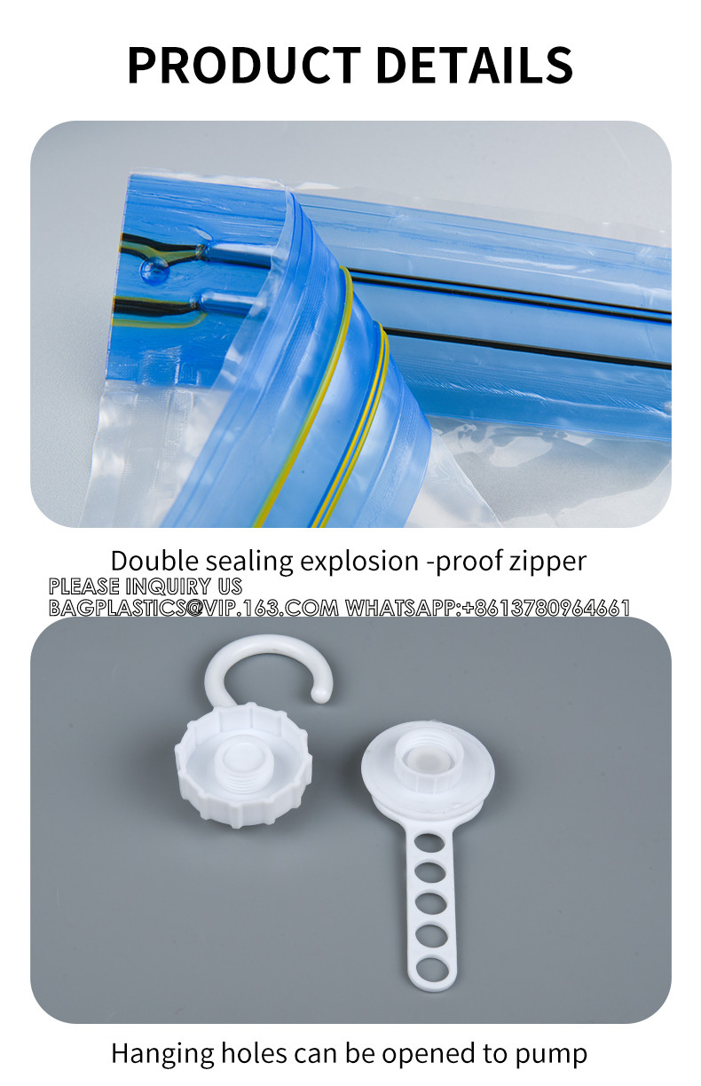 Space Saver Vacuum Compression Hanging Vacuum Storage Bag Down Jacket Vacuum Compressed Space Saver Storage Bags