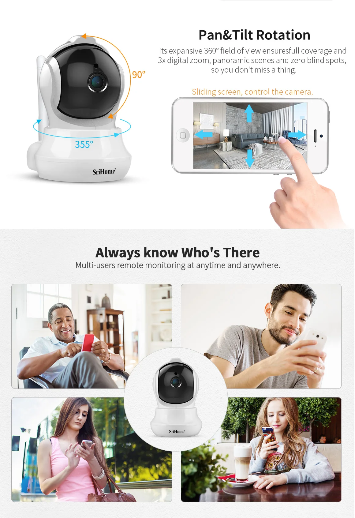 3MP Two-Way Audio Alarm NVR Max 128GB SD Card AP Hotspot IP CCTV Security Baby Pet Camera