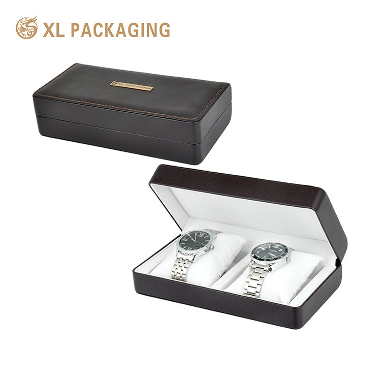 Customized Logo Men Woman Watch Set Packaging Box with Pillow , Luxury Watch Paper Gift Packaging Box