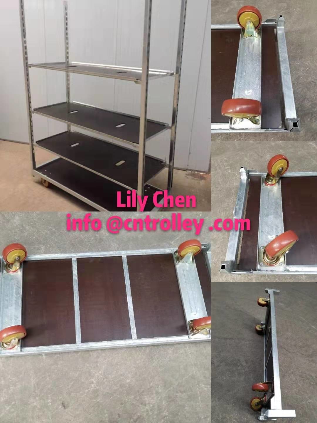 PP Wheel Danish Flower Trolley Seedling Cart Hot Galvanizing