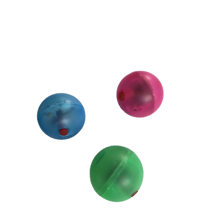 Flashing Light ABS EVA Cute Pet Toys Interactive Rolling Ball Hollow Sound