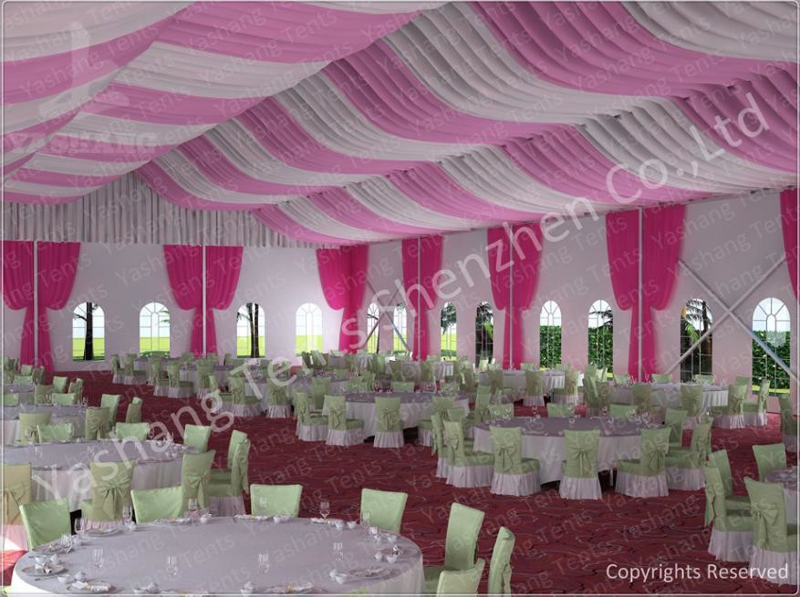 Enclosed Space Elegant Wedding Event Tent Clear Span Marquee White Canopy