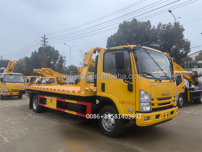Japanese Platform Wrecker Truck 4x2 5T Sliding Platform Wrecker Tow Truck