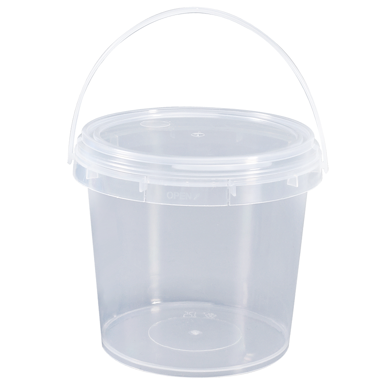Other Food Grade Thicken Plastic Bucket With Holder And Lid For Seafood Snack OEM Color Printing