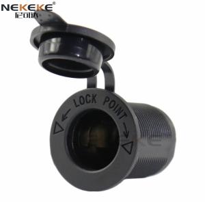 12V DC Marine Power Socket with Flame Retardant Nylon and Copper Material for SPST Polarity Applications