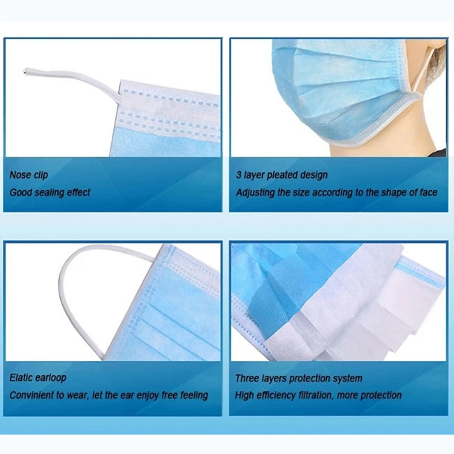 Woven Mouth Breathing Nose Face Virus Protective Surgical Medical Dust Disposable Mask