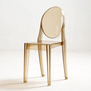 Polypropylene Transparent Chiavari Chairs Champagne Clear Acrylic Chiavari