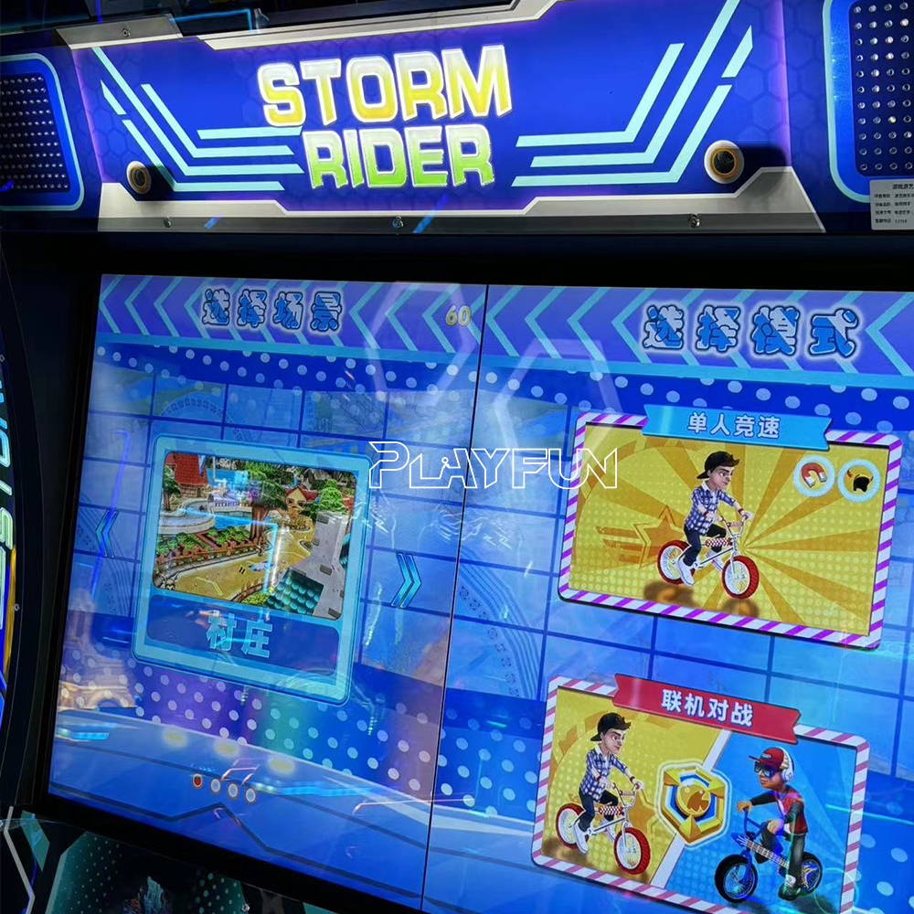 Playfun Kids Coin Operated Video Arcade Game Machines Racing Sports Simulator Game for Indoor Playground