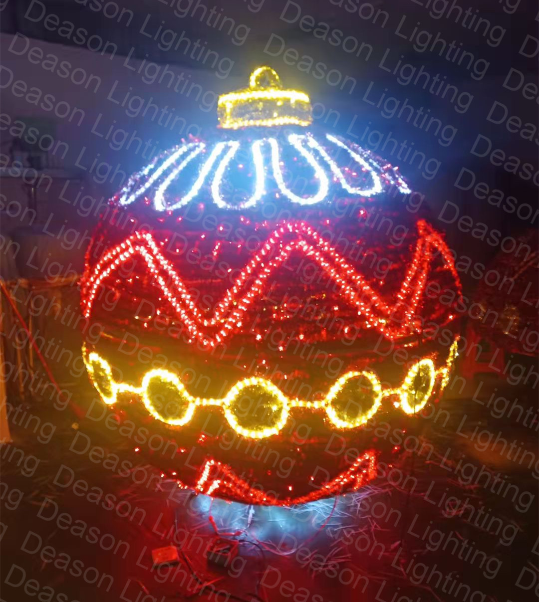 Giant Outdoor Christmas LED Big Ball 3D Motif Light For Lighting Display