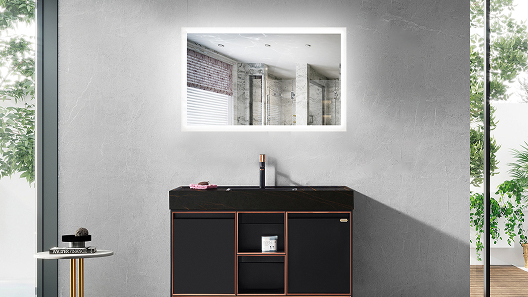 Metal Frame round led bathroom mirror Smart Touch Switch Round Illuminated Mirror