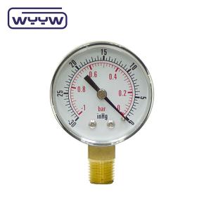 OEM Negative Air Pressure Gauge Manometer Bourdon Pressure Gauge Meter