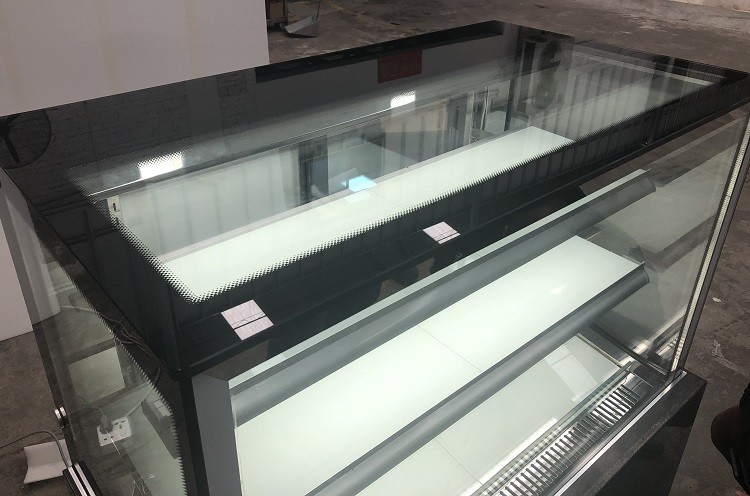 Dessert Cake Showcase Bakery Display Refrigerator with Marble Base Fan Cooling
