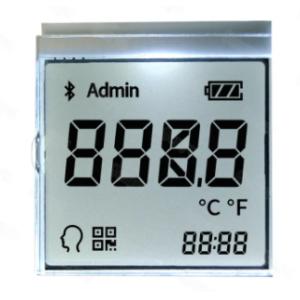 Transflective Custom Segment LCD Display with RGB Color LED Backlight