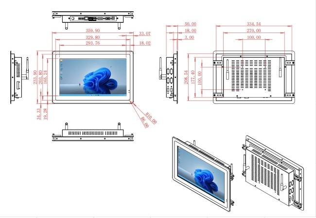 13.3-Inch Compact Windows Monitor for Retail Displays and Public Interfaces