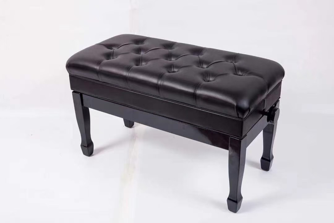Modern piano accessories solid wooden deluxe piano stool Made In China Best Modern Adjustable Wood Piano Bench