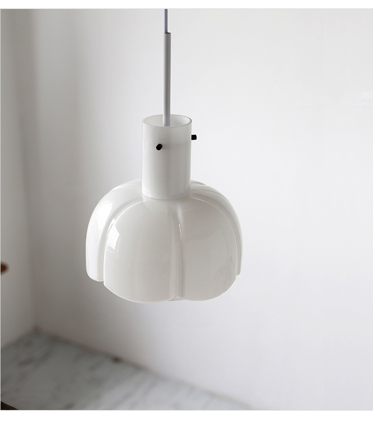 Glass pendant light restaurant retro lovely Nordic study single hanging lamp(WH-GP-173)