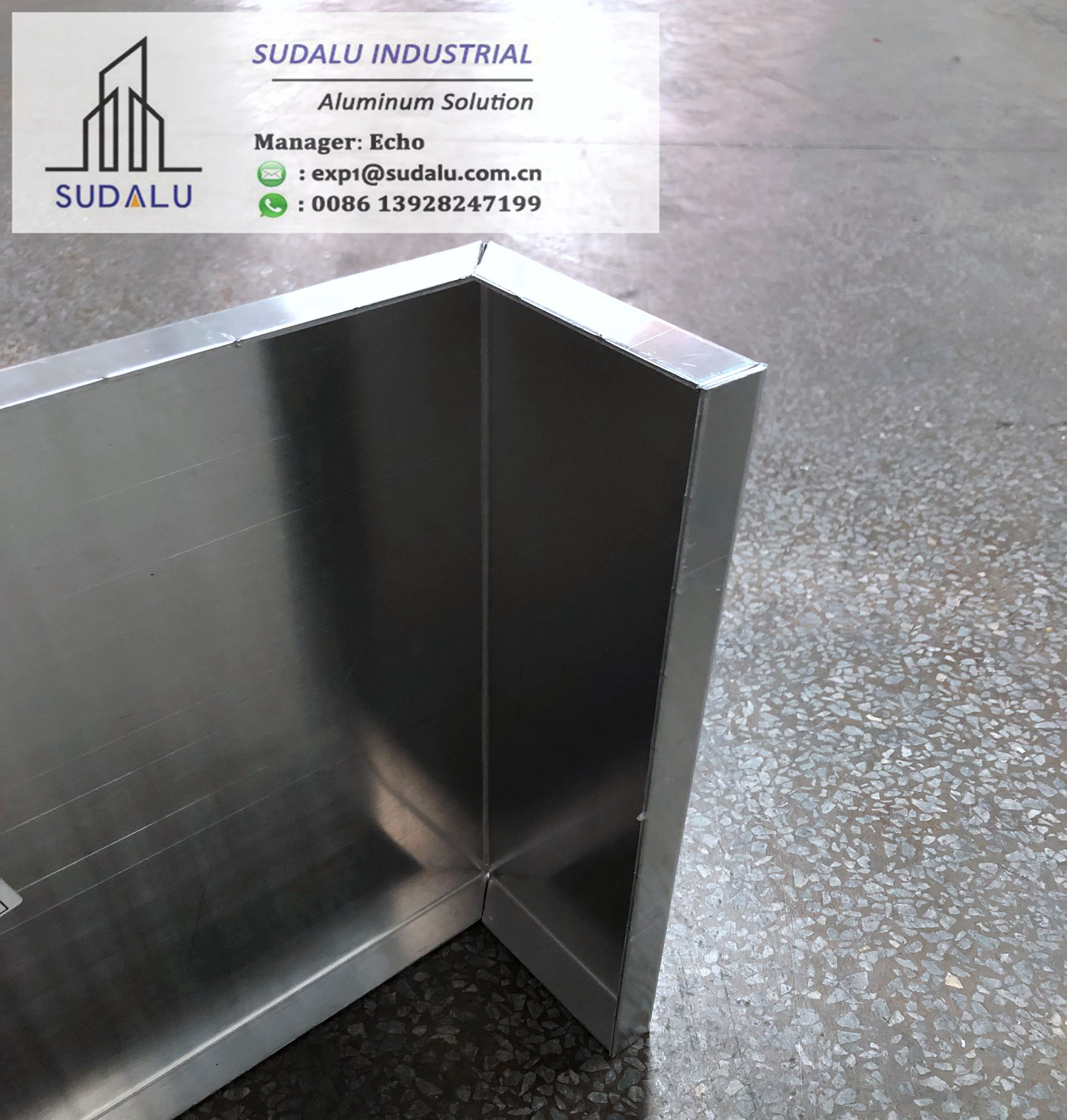 SUDALU Aluminum Solid Panel Bending Shape Aluminum Panel for Air Conditioner Cover