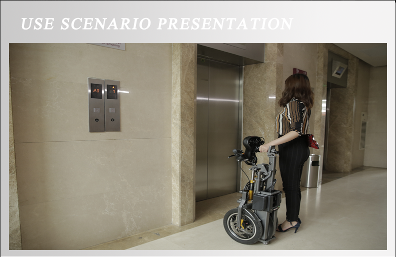 Convenient Electric Tricycle Bike High End 14 Inch Folding Hydraulic Disc Brakes