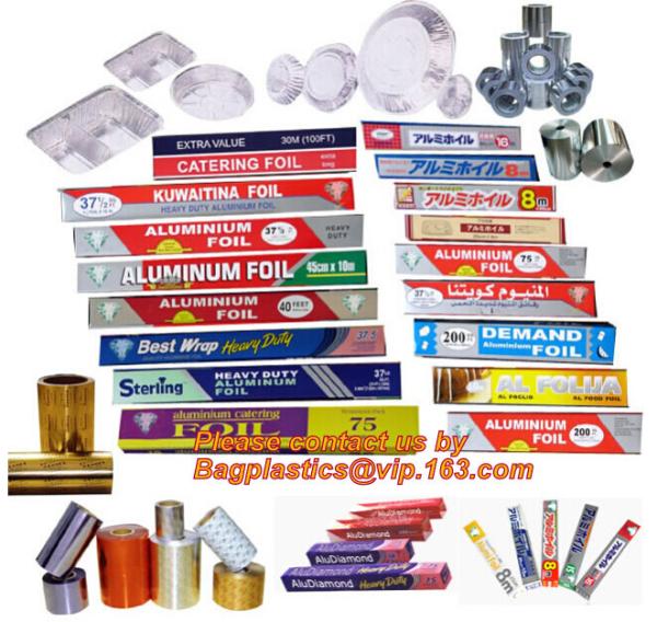 Heavy gauge 30cm 45cm width food grade kitchen use disposable aluminum foil roll